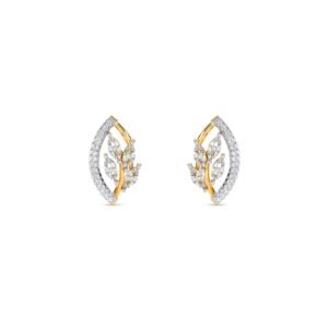 Classic Marquise Shaped Diamond Leaf Studs