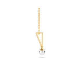 Latest Diamond With Pearl Pendant