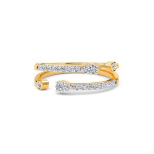 Delicate Double Diamond Open Band