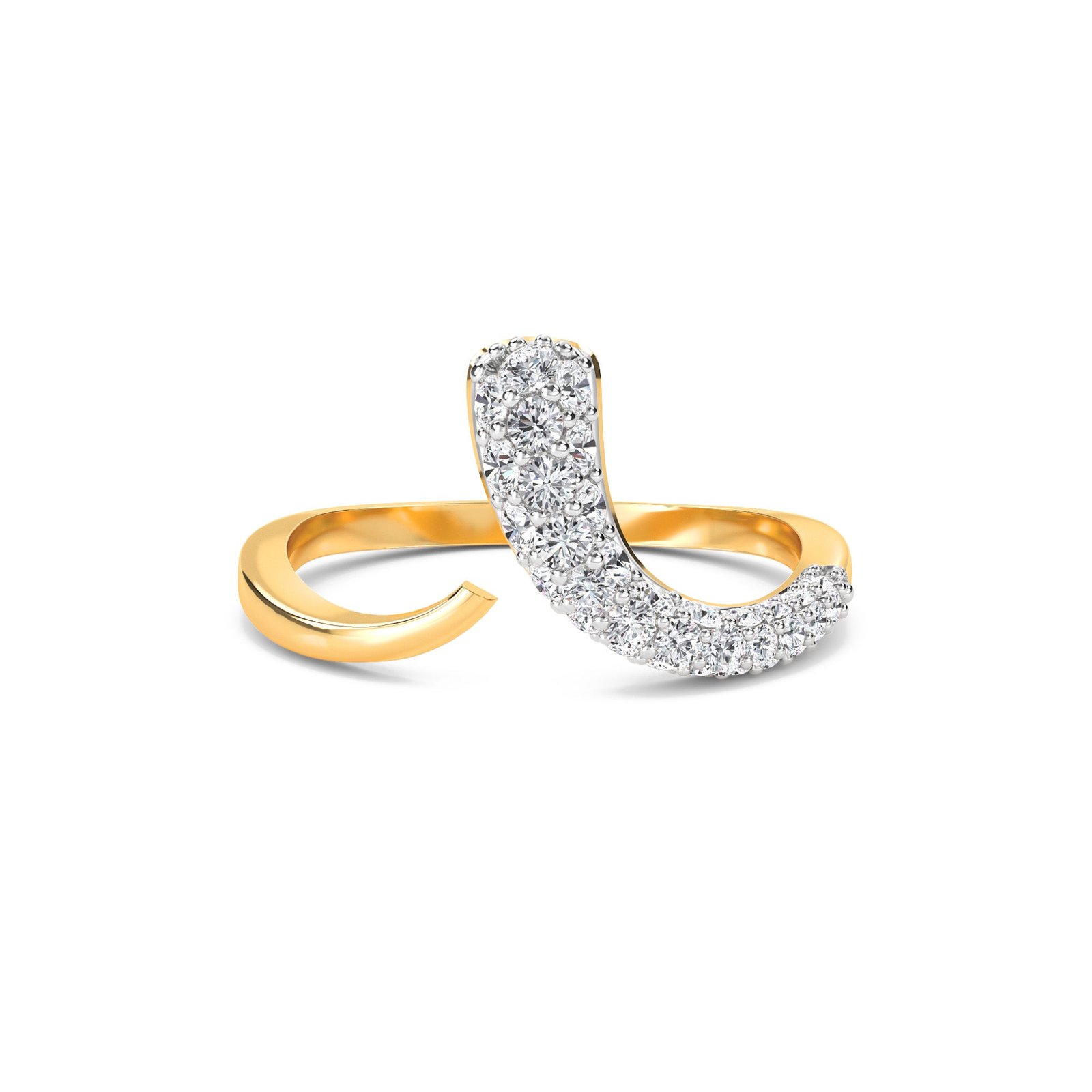 Sparkle Lab Grown Diamond Open Curved Band