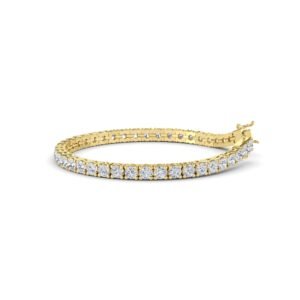 Round Lab Grown Diamond Glamorous Tennis Bracelet