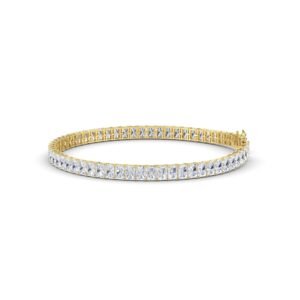 Gleaming Radiant Lab Grown Diamond Tennis Bracelet