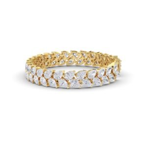Antique Pear Shaped Double Row Diamond Bracelet