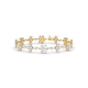 Floret Style Diamond Bracelet For Womens