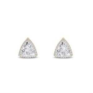 Tiny Trillion Diamond Halo Studs For Girls