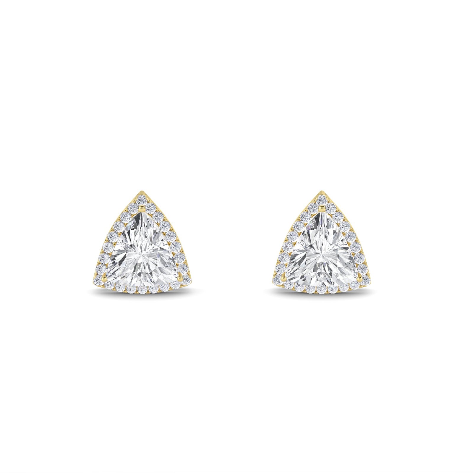 Tiny Trillion Diamond Halo Studs For Girls