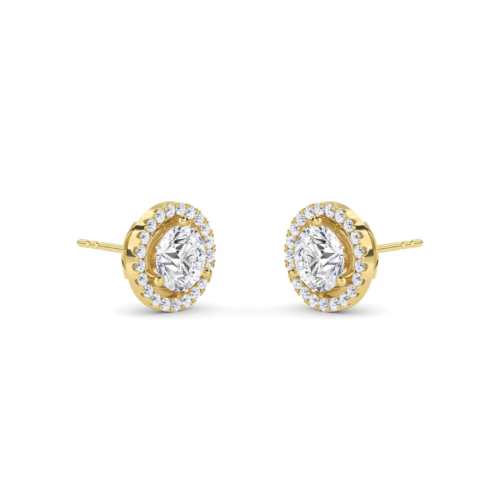 Lab Grown Diamond Round Stud Earrings