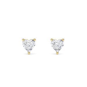 Heart Shape Lab Grown Diamond Solitaire Studs