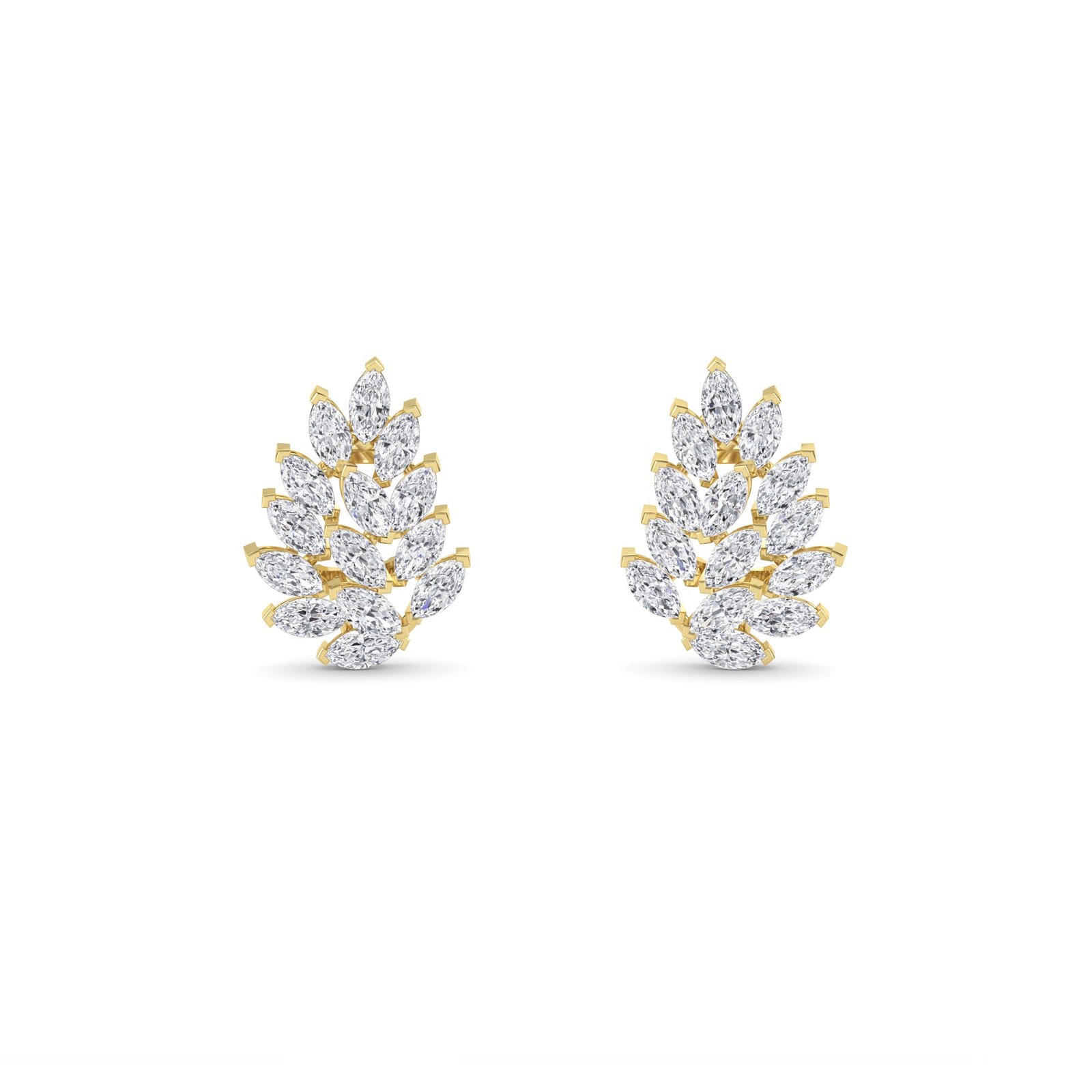 Shimmers Marquise Diamond Cluster Earrings