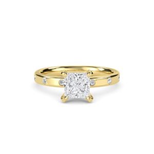 Charming Four Prong Princess Lab Grown Diamond Ring