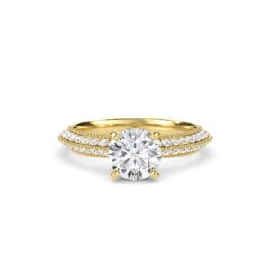 Exquisite Round Diamond Milgrain Set Ring