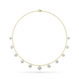 Quad Fine Line Lab Grown Diamond Necklace