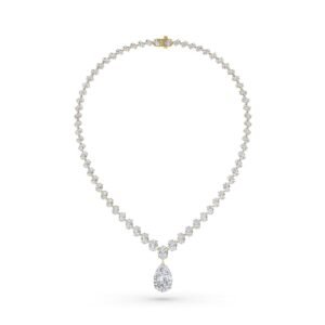 Sparkle Oval & Pear Diamond Necklaces