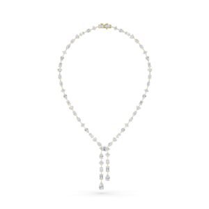 Mixed Lab Grown Diamond Two Layer Pendant Necklace