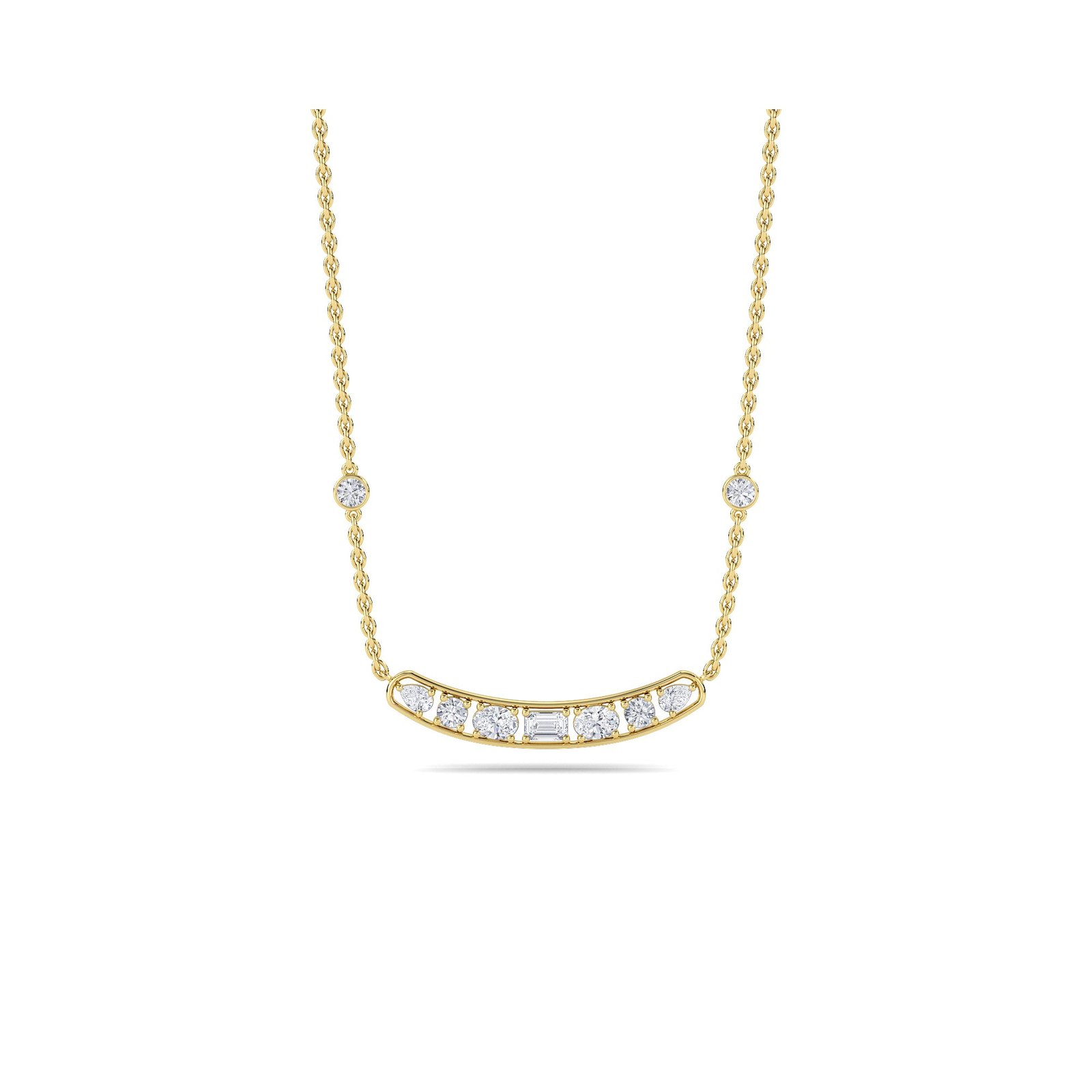 Stackable Mix Diamond U shaped Lavish Pendant