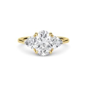 Elegant Three Stone Daily Wear Lab Grown Diamond Ring
