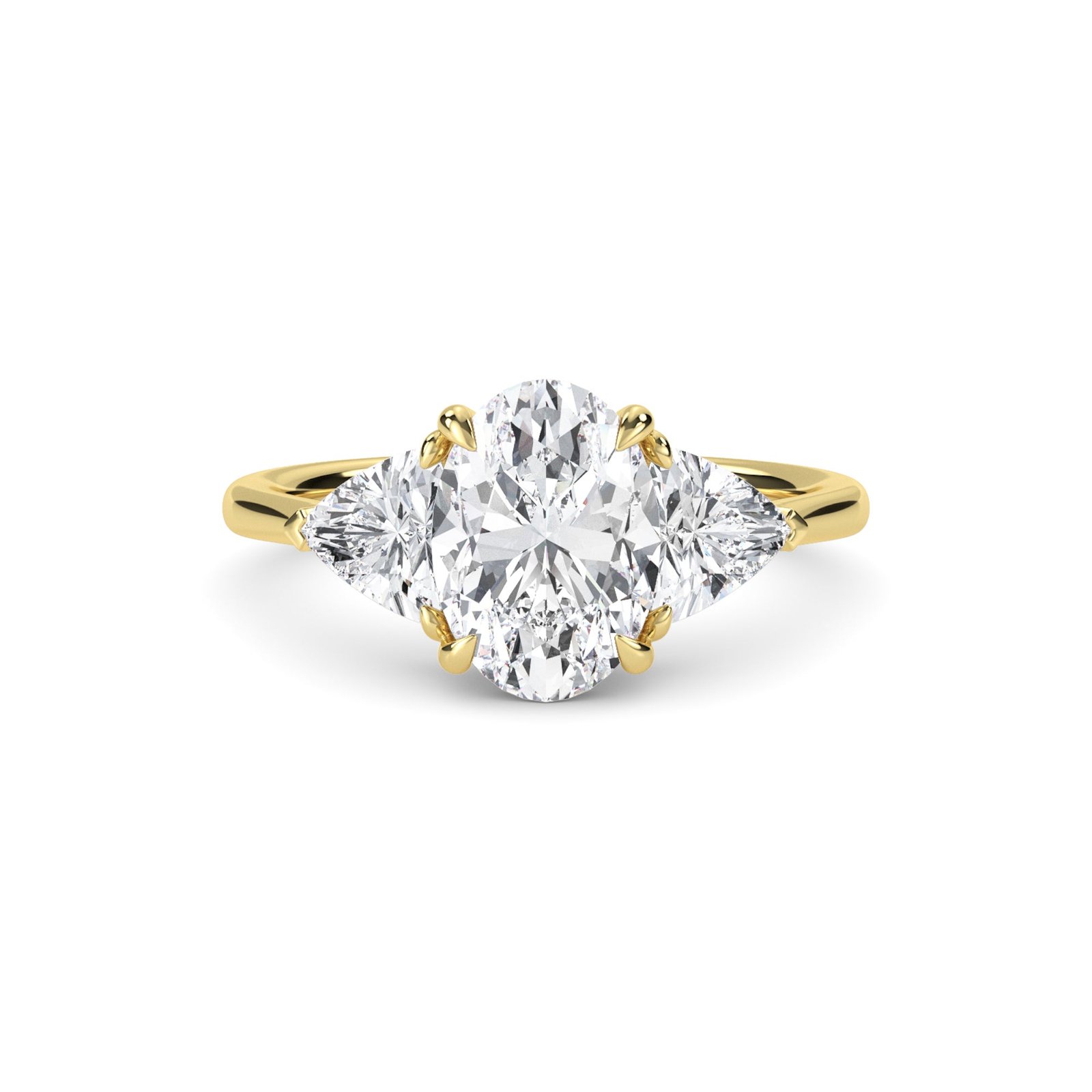 Elegant Three Stone Daily Wear Lab Grown Diamond Ring