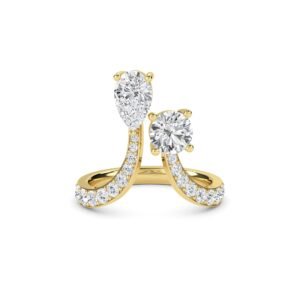 Minimalist Lab Grown Diamond Open Wedding Band