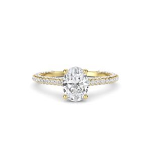 Oval Cut Pave Lab Grown Diamond Wedding Ring