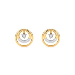 Concentric Circles Diamond Studs For Her