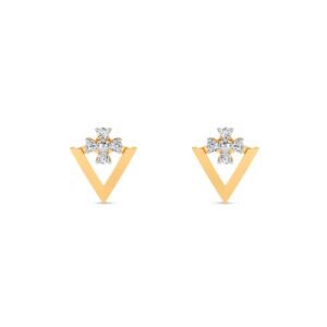Classy Triangles Diamond Stud Earrings
