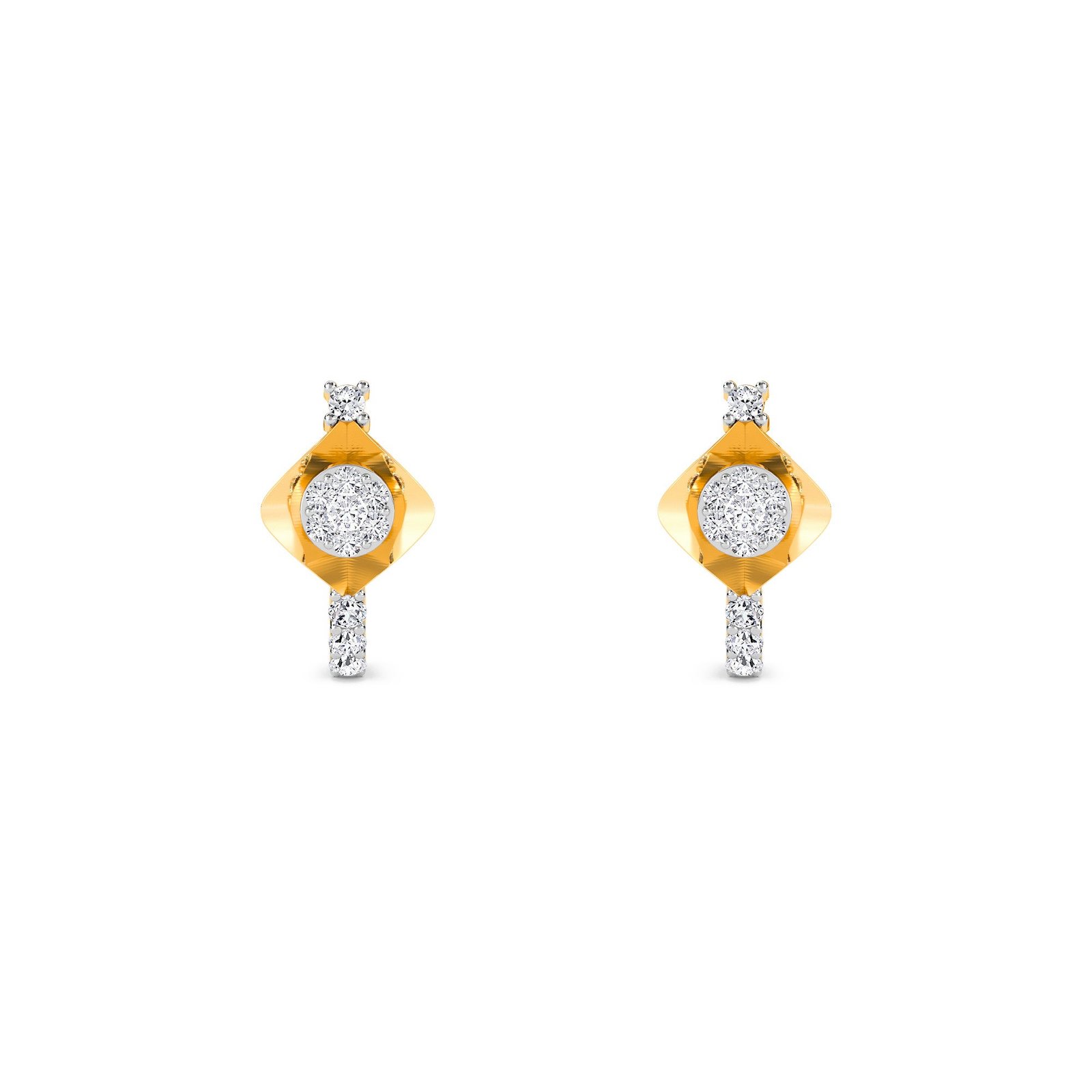 Tiny Lab Grown Diamond Hoop Earrings