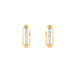 Stackable Diamond Bar Studs Earrings