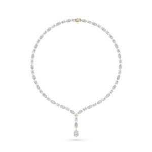 Mix Lab Grown Diamond Lariat Tennis Necklace