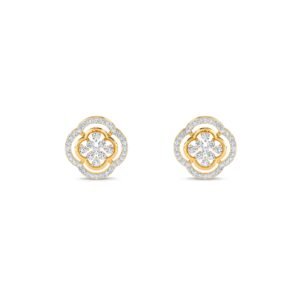 Floral Swag Diamond Studs Earrings