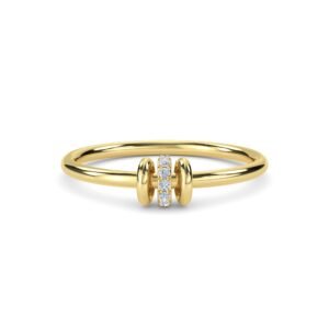 Carnival Round Lab-Grown Diamond Pave Charm Ring