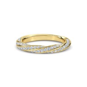 Pave Lab Grown Diamond Rope Style Matching Band