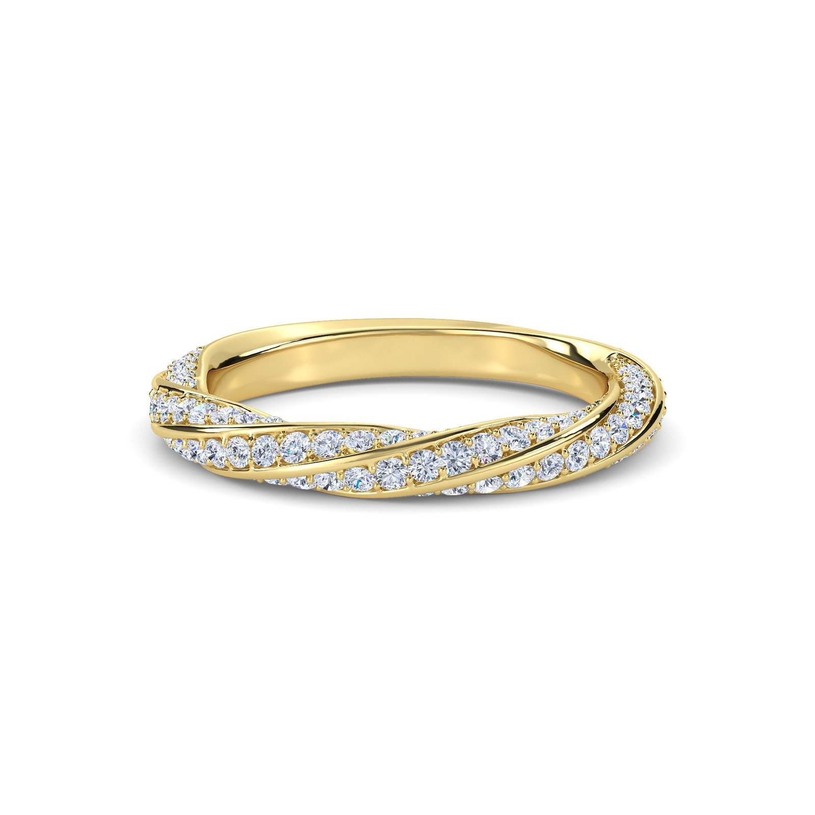 Pave Lab Grown Diamond Rope Style Matching Band